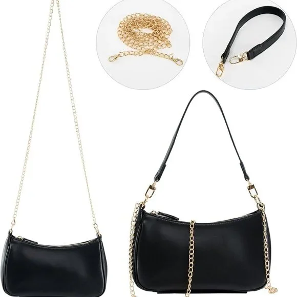 Shoulder Bag for Women with 2 Removable Straps and Zipper Closure Crossbody Bags - Picture 2 of 7